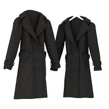 Black Button Up Overcoat 3d Model Black Button Overcoats Button Up