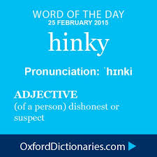 Hinky Definition Of Hinky In English From The Oxford Dictionary Words Weird Words Uncommon Words