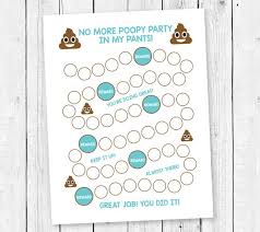 Poo Potty Chart Printable Potty Chart For Kids Incentive Chart Reward Weekly Chart Behavior Chart Sticker Chart Poopy Party Chart Blu