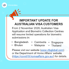 Vfs global is a commercial company, working in partnership with the singapore high commission at the singapore. Vfs Global Ar Twitter We Have A Key Update About Our Australian Visa Application And Biometric Collection Centres That Have Resumed Limited Operations For Biometric Submissions In Select Locations For More Visit