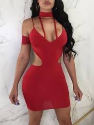 Strappy Cold Shoulder Backless Choker Neck Slip Party Dress S M L Xl 2xl 29 99 Black Girl Outfits Fashion Mini Dress Party