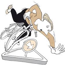 Karikaturen Und Cartoons Der Fahrradunfall