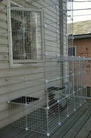 Here's an easy and fun diy build for a cat house. Build A Do It Yourself Outdoor Cat Enclosure Or Run Outdoor Cat Enclosure Outdoor Cats Cat Enclosure