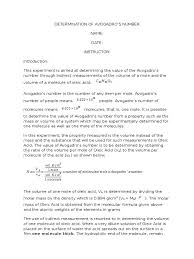 A counting number (like a dozen) avogadro s number (n a ) 1 mole = 6.022 10 23 representative particles b. Determination Of Avogadro Number Lab Report Molar Concentration Mole Unit