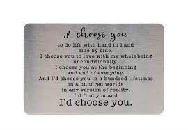 5 out of 5 stars (414) 414 reviews $ 154.95. Hadria I Choose You Wallet Card Inspirational Gifts For Special Someone Quan Jewelry