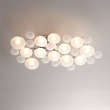 Possini Euro Lilypad 30 Wide Etched Glass Ceiling Light 20756 Lamps Plus