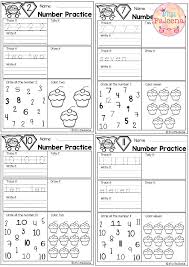 There Are 20 Pages 1 20 Number Practice Worksheets In This Product Also Included 2 Elementary Math Lessons Kindergarten Math Worksheets First Grade Worksheets