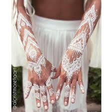 33 Adorable White Hena Inspiration In Wedding Days Henna White Henna Henna Tattoo Designs