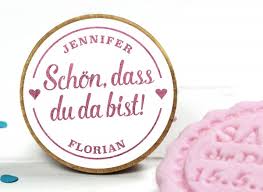 Gratis korrekturabzug für personalisierte stempel. Fondant Stempel Zur Hochzeit Personalisiert Schon Dass Du Da Bist Duetori