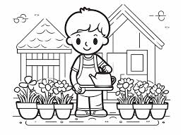garden coloring page