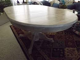 Thesmithgarage Pickled Oak Pedestal Table Cece Simply White Pedestal Table Table Dining Table