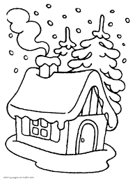 Please note that this is an ebook (electronic book) not a physical book. Colouring Pages For Kids House In The Winter Forest Coloring Pages Printable Com