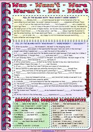 Auxiliary Verbs Was Were Did Esl Exercises Worksheet English Teaching Resources Verb Worksheets Teaching Vocabulary