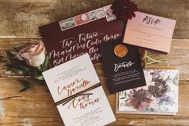 Burgundy And Black Wedding Invitations By Ruby The Fox Wedding Design Planning B Wedding Invitations Romantic Minimal Wedding Invitation Wedding Invitations