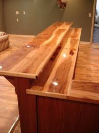 Oak Bar With Hickory Counter Top Bar Countertops Outdoor Countertop Wood Countertops
