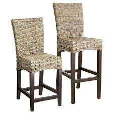 A Sleek Silhouette Now In A Fresh Combination Of Rattan Weaving And Tapered Legs Made Of Mango Wood Beca Wicker Bar Stools Seagrass Bar Stools Counter Stools