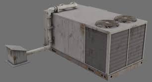 This system is typically mounted on a home's roof. Rooftop Ac Unit Old 3d Model
