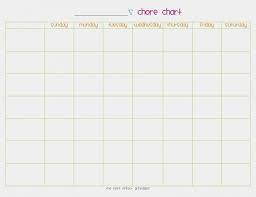 Free Blank Printable Weekly Chore Chart Template For Kids