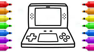 Geometries.tripod.com i added the controller, the disc and tray and the little handle thing in the back. How To Draw Game Console And Mobile Phone Fun Coloring Pages For Kids Kid Coloring Tv Youtube