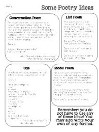 Guided Poetry Writing For Middle School By Eladventures Tpt