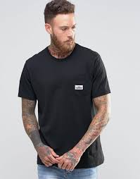 penfield label pocket logo tshirt lightweight jersey black