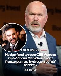 Rent control is one of the few issues almost all economists agree destroys  the city. So let's triple down. Genius,” Asness said sarcastically.