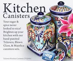 Mexican Kitchen Canisters Talavera Blown Glass Canisters Sale Talavera Kitchen Kitchen Canisters Mexican Kitchen Decor
