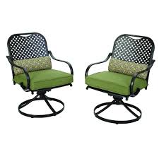 Hampton Bay Fall River Motion Patio Dining Chair With Moss Cushion 2 Pack Dy11034 Dr 2 The Home D Patio Dining Chairs Fire Pit Furniture Fire Pit Materials
