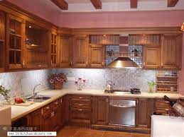 classic oak wood kitchen cabinet(lh