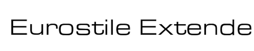 Complete family of 11 fonts: Download Eurostile Lt Std Bold Extended 2 Bold Extended 2