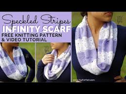 Now that the weather is cooling down and the evenings are getting longer, it's the perfect time to start knitting a colourful cosy scarf to brighten up your winter days. Speckled Stripes Infinity Scarf Free Knitting Pattern Yay For Yarn Youtube