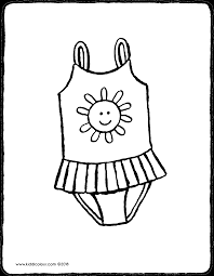 Free printable shamrock coloring pages for kids. Swimsuit Kiddicolour