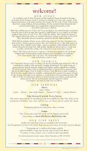 The Cheesecake Factory Menu Menu For The Cheesecake Factory Greenwood Indianapolis