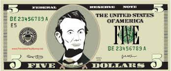 Printable 5 Play Money Play Money Bills Printable Abraham Lincoln Activities