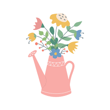 See more ideas about flowers, planting flowers, beautiful flowers. Cute Beautiful Flowers In A Pink Watering Can Vector Image In A Flat Style On A White Background 2449970 Vector Art At Vecteezy
