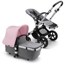 Bugaboo Cameleon3 Plus Complete Stroller In Aluminum Grey Melange Soft Pink Bugaboo Cameleon Bugaboo Bugaboo Cameleon 3