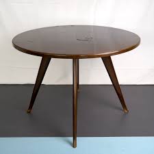 Products made of natural wood combined with glass are endless lifespan. Vintage Italian Mahogany Round Side Table 1950s 135163