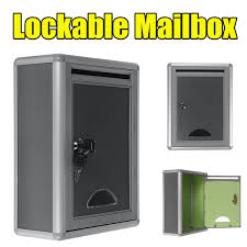 Maybe you would like to learn more about one of these? Aluminum Mail Letter Post Storage Box Outdoor Lockable Mailbox Wall Mount 11 22 X8 46 X4 13 Wish