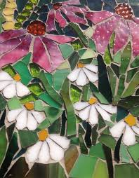Fleurs Sauvages Made To Order Mosaique De Verre Souille Etsy Mosaic Flowers Flower Wall Art Mosaic Art