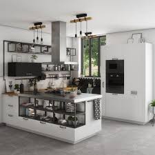 Etagere Murale Alu Gris Anthracite Mat 1 Tablette L 60 X H 25 6 X P 35 Cm Etageres Murales Parement Mural Cuisine Moderne Blanche