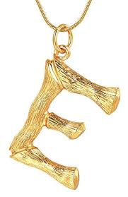 This £135 necklace is going to be the ultimate fashion week. Stunning Celine Alphabet Necklace Dupe Gold E Initial Necklace With Gold Bamboo Look This Celine Alphabet Necklace Letter Pendant Necklace Initial Jewelry
