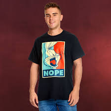 Bugs bunny by nightwing1975 on deviantart. Looney Tunes Bugs Bunny Nope Poster T Shirt Schwarz Elbenwald