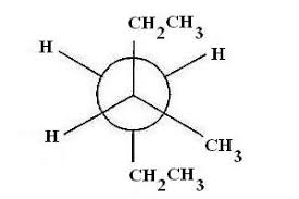 Hexane's molecular formula is c 6 h 14, and its empirical formula is c 3 h 7 showing a c:h ratio of 3:7. How Can I Convert 3 Methylhexane C 3 C 4 Bond From Newman Projection To Bond Line Notation Socratic