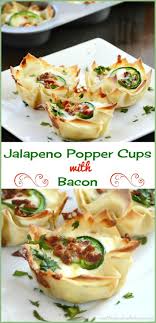 Jalapeno Popper Cups With Bacon Meatloaf And Melodrama Recipe Appetizer Recipes Appetizers For Party Wonton Recipes