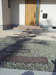 アプローチ diy 枕木