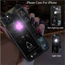 Luxury Glowing Phone Case For Iphone 11 X Xs Xr Xs Max 6 7 8 Plus Led Light Up Painted Pattern Tempered Glass Cellphone Cover Wish