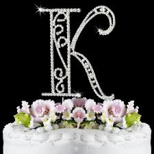 Romanesque Cake Letter In Crystals Initial Cake Topper 59 95 Wedding Cake Accessories Wedding Cake With Initials Cake Topper Wedding Monogram