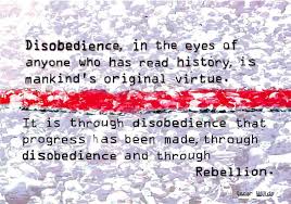 Oscar wilde, i assume, has written lots of quotes in his lifetime, but this is the only one i've seen and i can only imagine its the best one. Oscar Wilde Disobedience Is A Virtue Quote Postcard Hippostcard