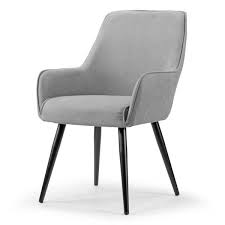 Glamour Home Amir Grey Dining Chair With Black Metal Legs And Square Arms Set Of 2 Ghdc 1308 The Home Depot This chair is made from premium quality material which has a durable, wipe clean finish.