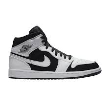 Air Jordan 1 Retro Mid Tuxedo Air Jordan 554724 113 Goat Retro Basketball Shoes White Basketball Shoes Air Jordans